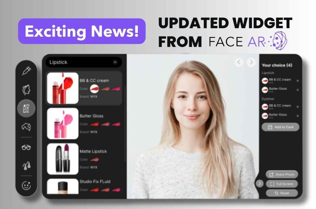 Updating Widget: Exciting News as FaceAR’s Virtual Try-On Widget Just Got Better